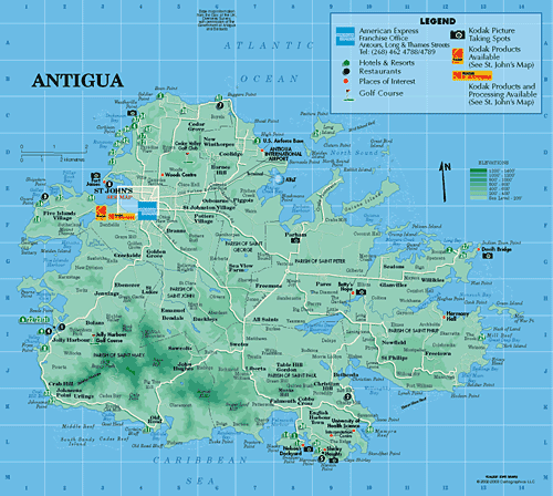 Map of Antigua